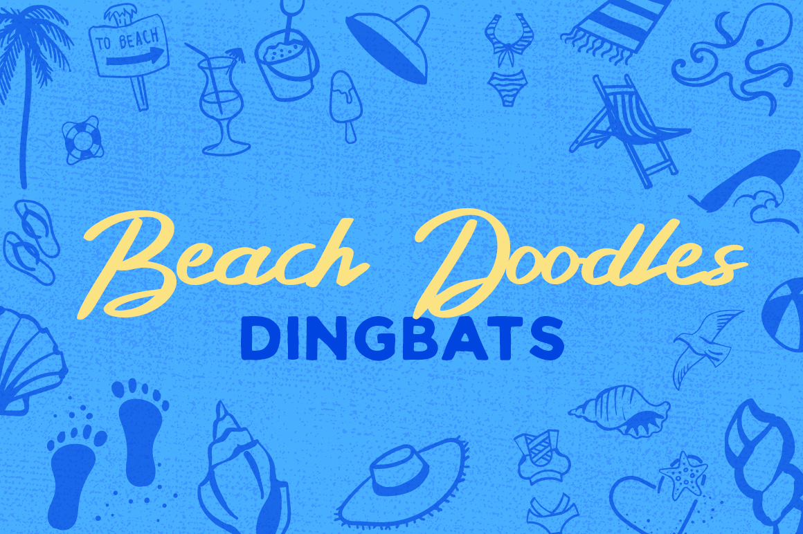 Beach Doodles Dingbat: Summer Vibes in Design