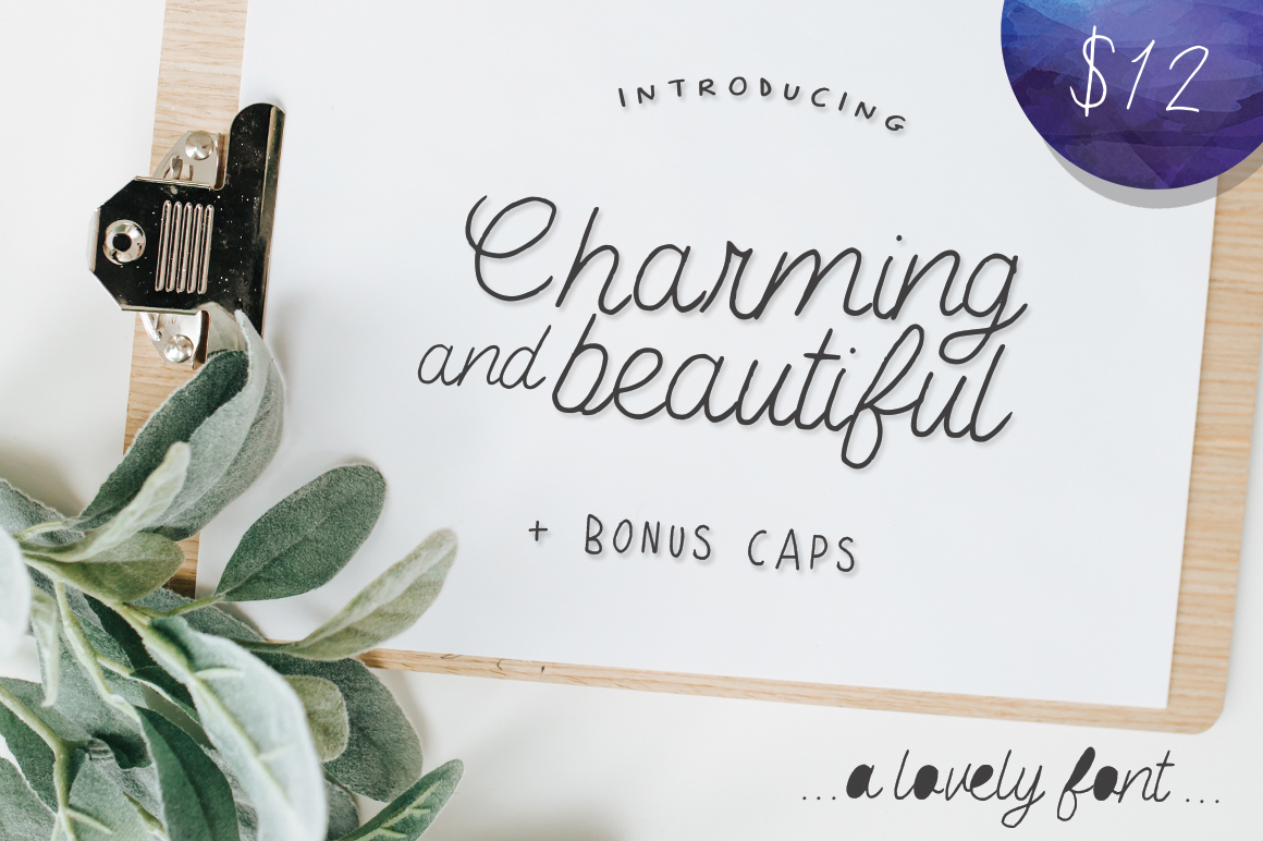 Charming Beautiful: A Feminine Script for Modern Design